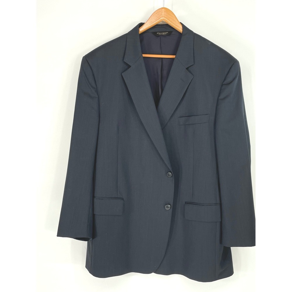 Jos. A. Bank Mens Blazer 50R Sport Coat Navy Blue Wool Traveler Collegiate